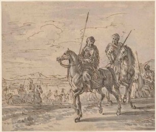 Aufbrechende orientalische Reiter
