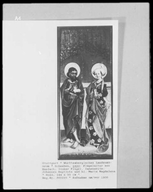 Flügelaltar aus Haslach: Johannes Baptista und Maria Magdalena