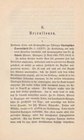 299-300 [Rezension] Personen-, Orts- und Sachregister zur Tübinger Theologischen Quartalschrift