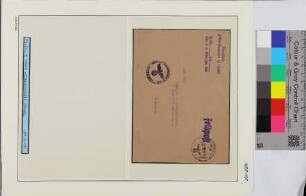 Dienstbrief, Schiffsname/Landeinheit: Führerschiff Tanga, Feldpostnr. 12460; Frankatur, Mi.-Nr.: [Keine]; Poststempel: Feldpost b 28.8.42; Nebenstempel: Dienststelle Feldpost-Nr. M 12460