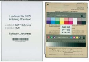 Entnazifizierung Johannes Schubert , geb. 17.02.1922 ()