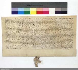 Revers Otto Heinrichs von Ebersberg genannt von Weyhers bezüglich der Belehnung mit einem Teil des Schlosses Weyhers und weiteren im Einzelnen aufgeführten Lehen durch Johann Friedrich [von Schwalbach], Abt von Fulda