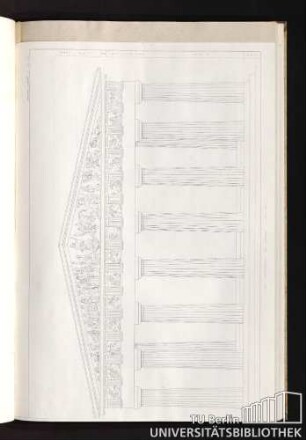 Liefg. V. PL. IX. Das Parthenon zu Athen. Pl. III. [Aufriss des Porticus.]