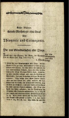 Die vier Grundursachen aller Dinge.