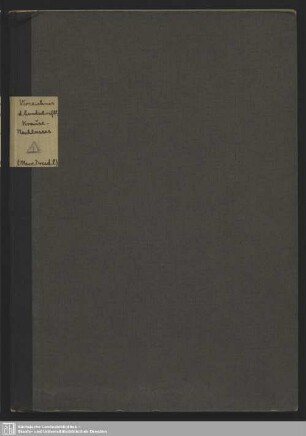 Verzeichnis des handschriftlichen Krause Nachlasses - Mscr.Dresd.l