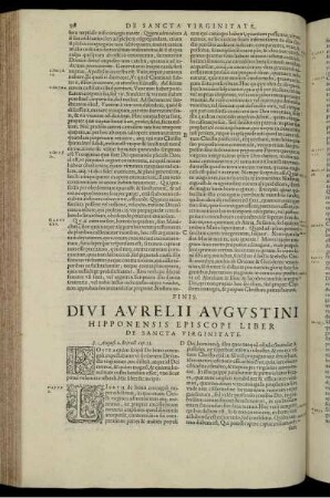 Divi Avrelii Avgvstini Hipponensis Episcopi liber de sancta virginitate