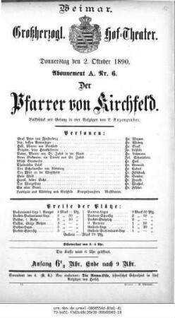 Der Pfarrer von Kirchfeld
