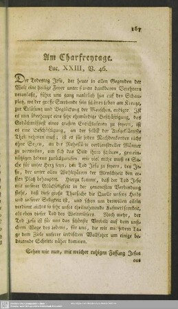 Am Charfreytage. Luc. XXIII, V. 46