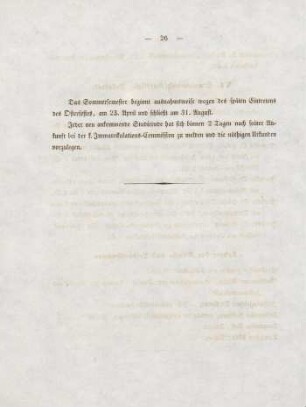 26, Das Sommersemester beginnt am ...