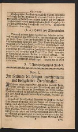 Num. 6. Im Nahmen der heiligen unzertrenneten und hochgelobten Dreyfaltigkeit.