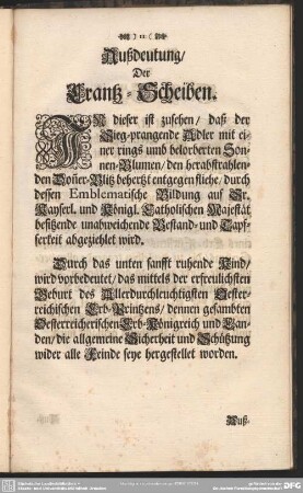Außdeutung, Der Crantz-Scheiben