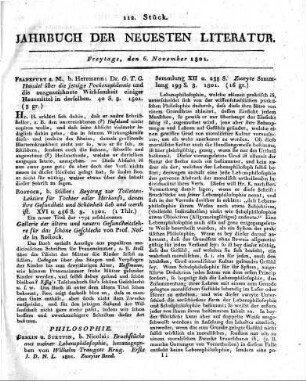 1801-11-06 : 112. Stück