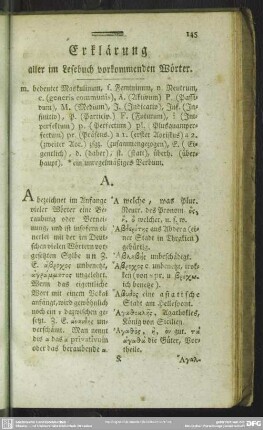 Erklärung aller im Lesebuch vorkommenden Wörter