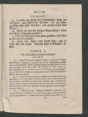 Caput I. De Exclamationis Paulinae Scopo.