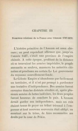 Chapitre III. Premiéres relations de la France avec l'Annam (1787 - 1872)