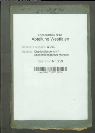Berichte der Untergerichte über das Heimfallrecht