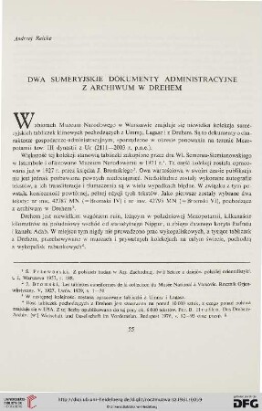 25: Dwa sumeryjskie dokumenty administracyjne z archiwum w Drehem