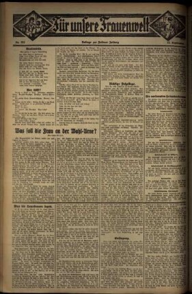 Zweite Ausgabe vom Freitag, den 12. September 1930.
