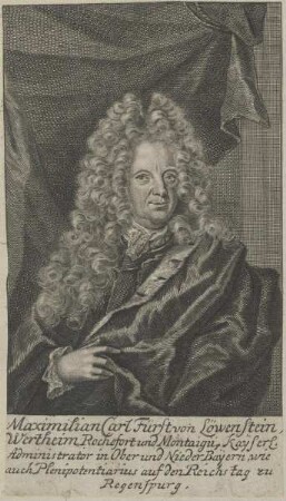 Bildnis des Maximilian Carl Fürst von Löwenstein Wertheim Rochefort