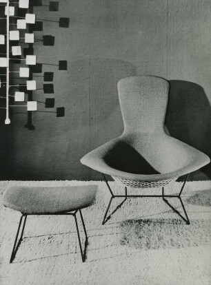 Sessel Mod. 423 + Hocker Mod. 424 von Harry Bertoia