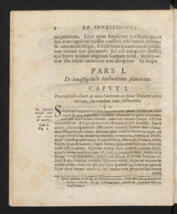 Pars. I. De inuestiganda declinatione planorum.