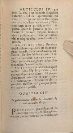 Quaestio CIII. In gubernatione rerum in communi, in octo articulos divisa.