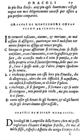 Oracoli Di Nicolo Madrvccio.