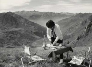 Picknick oben auf dem Tourmalet-Paß