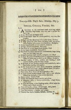 Twenty-fifth Day's Sale, Monday, May 3.