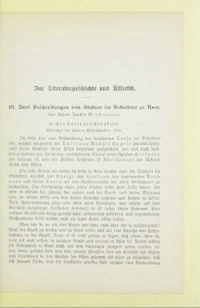 Zur Literaturgeschichte und Ästhetik