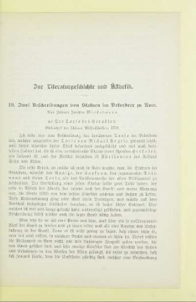 Zur Literaturgeschichte und Ästhetik