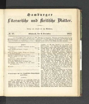 No. 97. 6. Dezember 1854