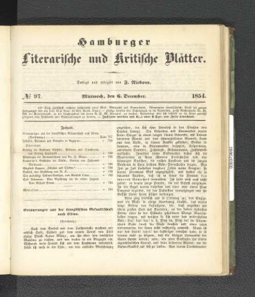 No. 97. 6. Dezember 1854