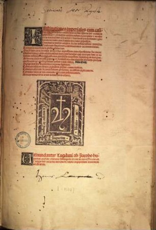 Institutiones imperiales : cum casibus longis