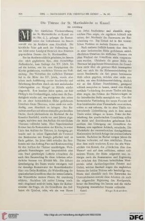 Die Thürme der St. Martinskirche zu Kassel