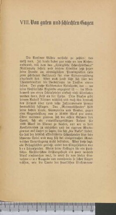 VIII. Von guten und schlechten Sagen