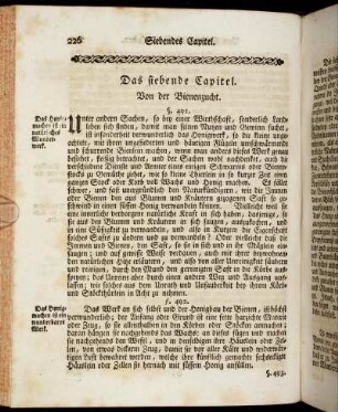 Das siebende Capitel. Von der Bienenzucht.