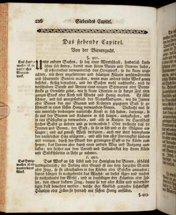 Das siebende Capitel. Von der Bienenzucht.