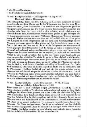 a) Sachverhalte strafgerichtlicher Urteile