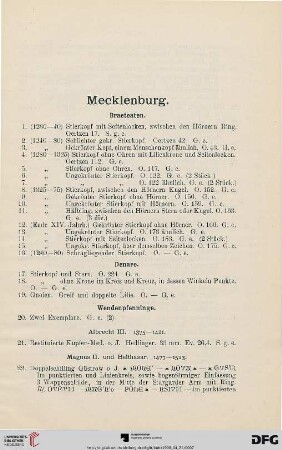 Mecklenburg (Nr. 1-153)