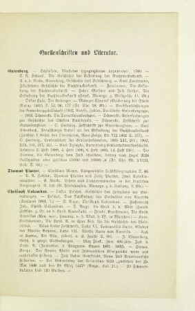 Quellenschriften und Literatur
