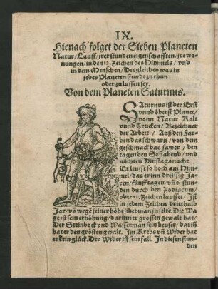 Von dem Planeten Saturnus.