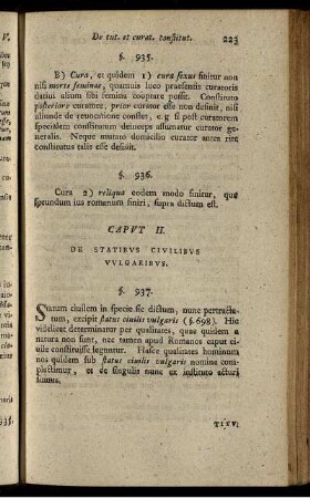 Caput II. De Statibus Civilibus UUlgaribus.