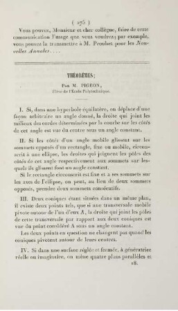 Théorèmes.