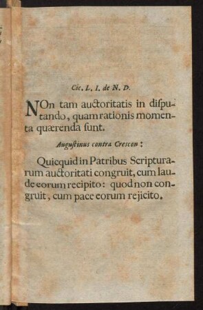 Cic. L. I. de N. D.: Non tam ....