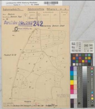 Beckum Ksp. u.Stadt (Beckum), Umlegung Beckum, Bl.26 Schätzungs- und Urkarte I Ksp. Beckum Flur 15