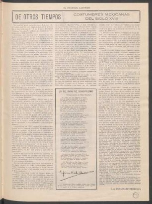 De otros tiempos : Costumbres mexicanas del siglo XVIII