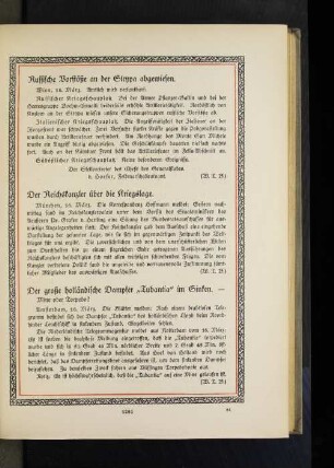 Russische Vorstöße an der Strypa abgewiesen.