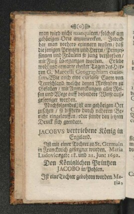 Nachfolgendes ... seindt den letzten Druck sich geendert.