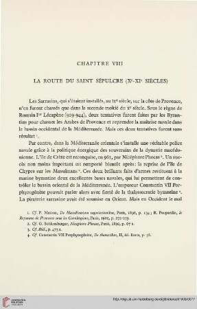 Chapitre VIII: La route du Saint Sépulcre (Xe-XIe Siècles)